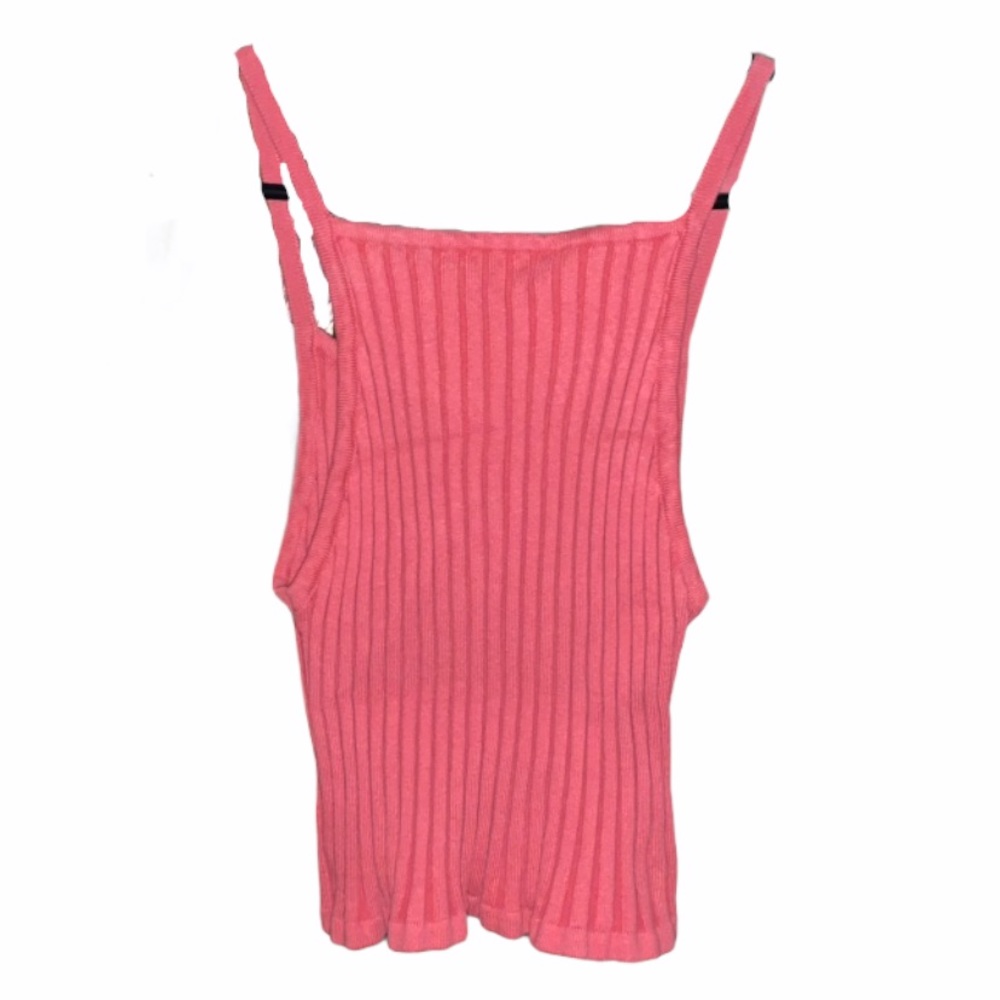 F21 Reddish Thick Ribbed Knit Crop Tank